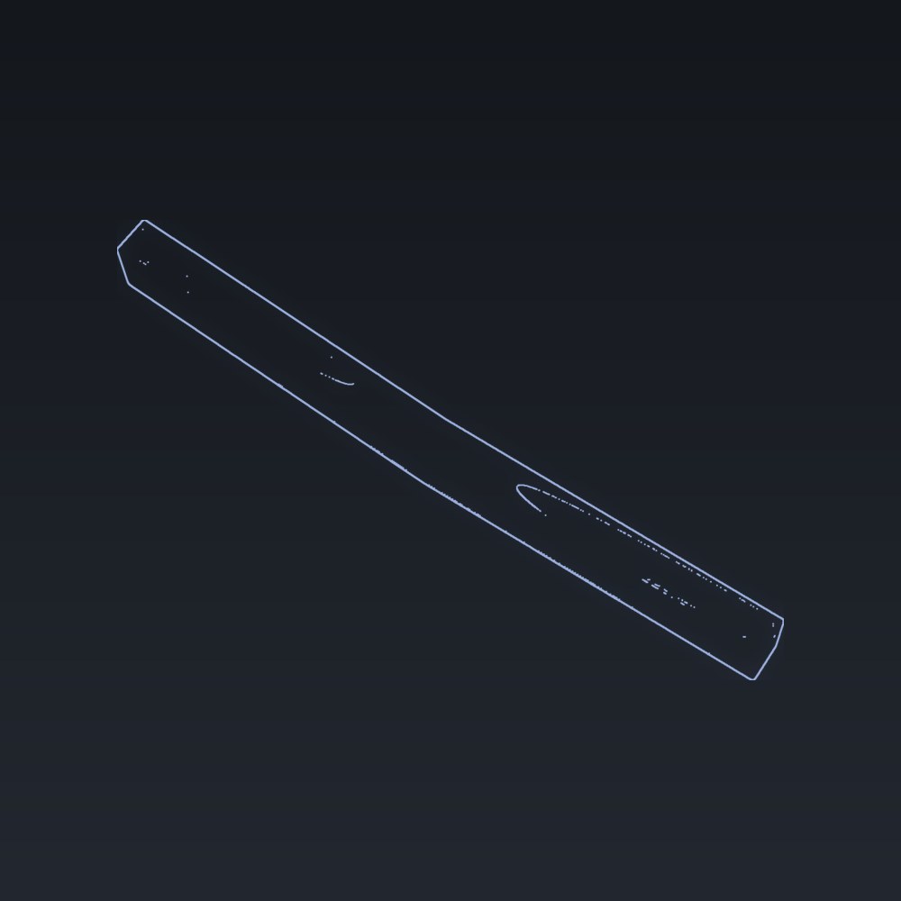 Engineering outline of a WingBones carbon-fiber composite wing joiner