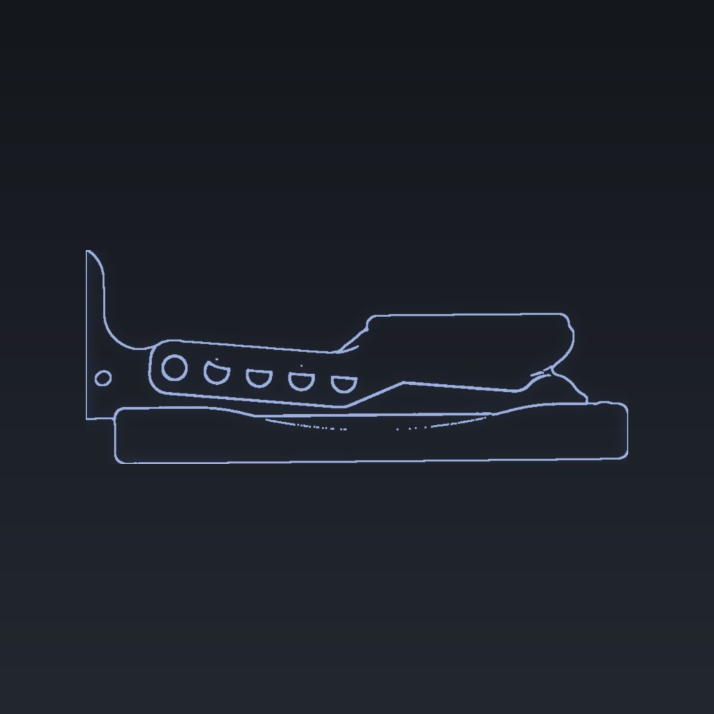 Outline drawing of a metal forming fixture