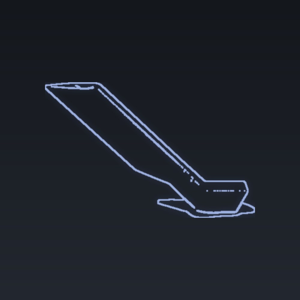 Outline drawing of an antenna whisker fairing